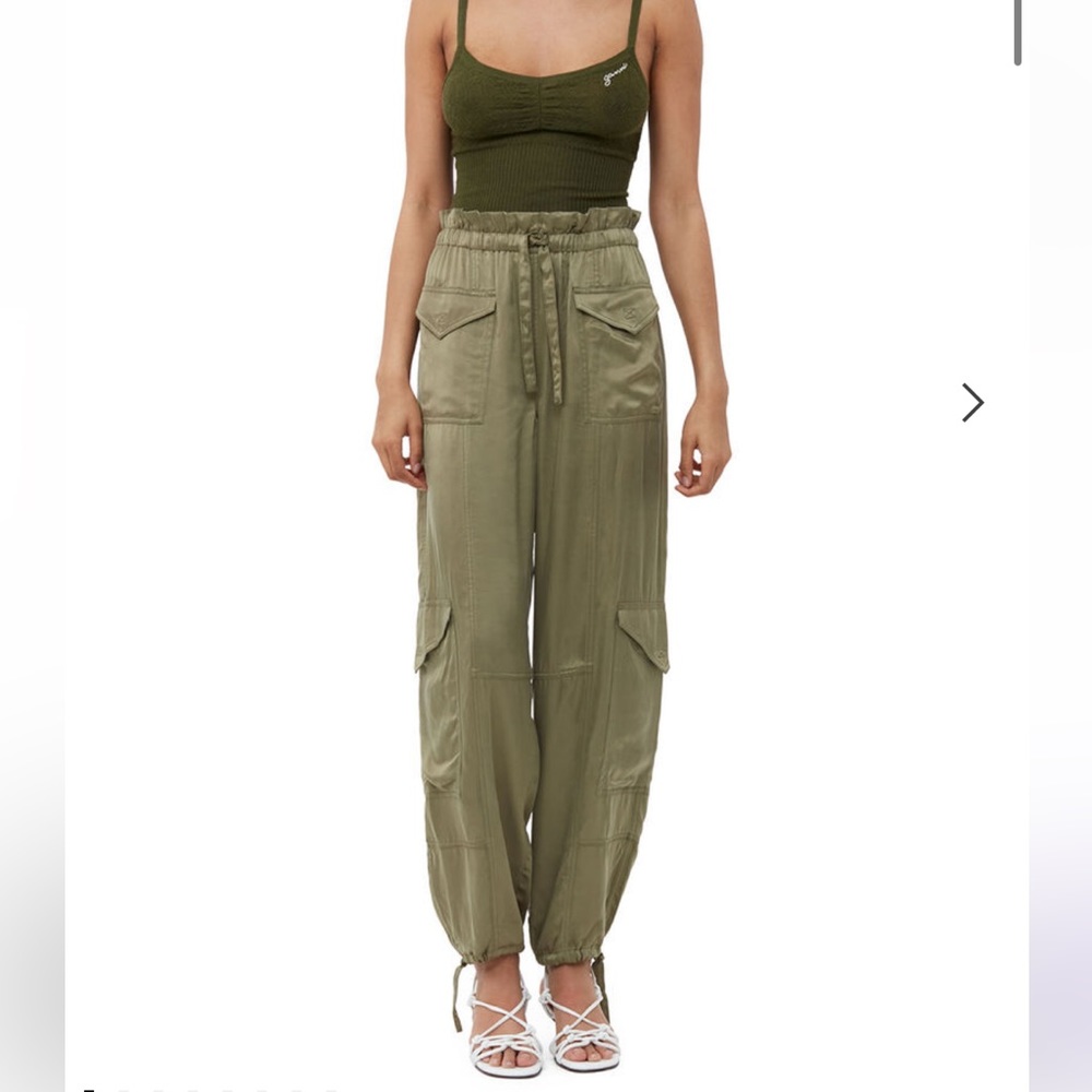 Satin cargo pants